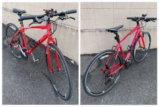 【受付終了】ご新規様お返事できません、申し訳ございません。GM769 近隣配送可能♪ GIANT ジャイアント エスケープRX3 レッド クロスバイク スタンド付き リサイクルショップ ケイラック朝霞田島店