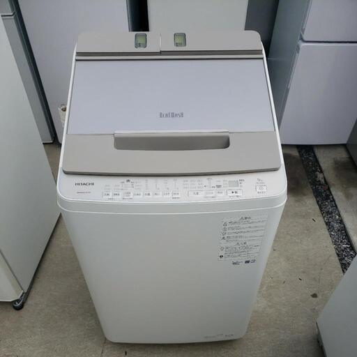 ☆美品☆HITACHI 日立 BW-X90G 全自動電気洗濯機 ビートウォッシュ 9kg 2021年製 シャンパン 直接引取大歓迎！