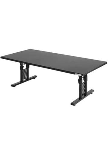 美品:Bauhutte( バウヒュッテ ) ローデスク 昇降式 ゲーミングデスク ロータイプ ( 幅 120 × 奥行 55 高さ 39~49 cm ) ブラック BHD-1200L