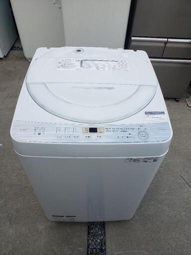 SHARP/シャープ  6kg 全自動洗濯機 ES-GE6C-W 2019年製