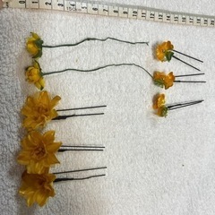 和装　髪飾り　黄色　花