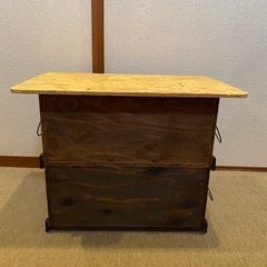 現金のみ　自作シェルコン風box 天板付き　キャンプなどにの画像
