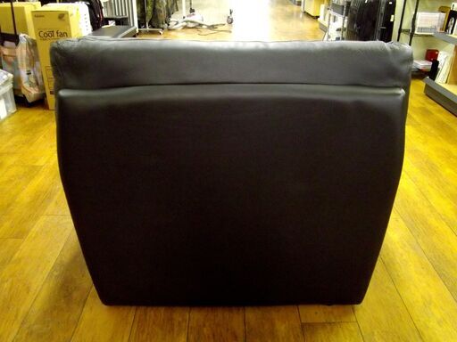 Fabio Mazzero レザー 1人掛けソファ ブラウン系 幅112×奥90×高87cm イタリア製 応接室 椅子 家具 札幌市 