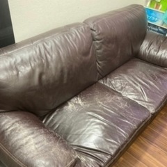 茶色　ソファの画像