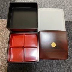 山中塗り 重箱三段重 生地呂  500円の画像