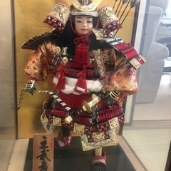 人形の久月　五月人形ガラスケース付き　オルゴールあり　非対面渡し...