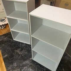 カラーボックス白２つの画像