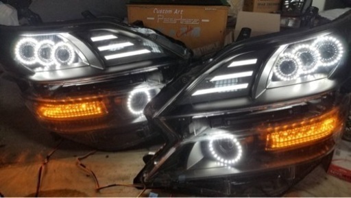 20系ヴェルファイア　フルLED加工ヘッド、テールセット