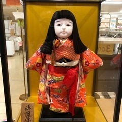市松人形43㎝東光徳茂 髪は人毛、 珍しい年代物 （昭和29）