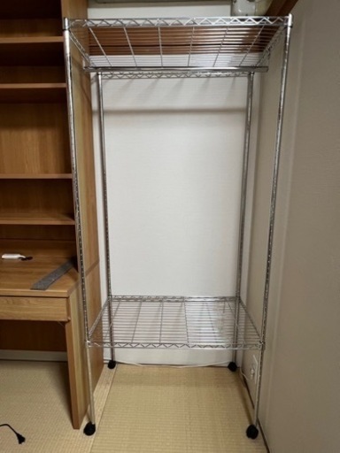 美品！アイリスオーヤマ　スチールラック　メタルラック キャスター付き78×44×174