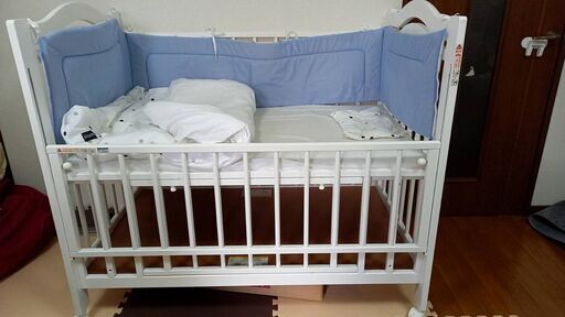 カトージ KATOJI ベビーベッド ベビーベット ソフィア（新生児-24ヶ月以内）＋布団７点セット