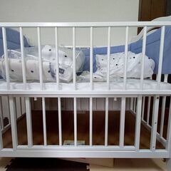 カトージ KATOJI ベビーベッド ベビーベット ソフィア（新生児-24ヶ月以内）＋布団７点セットの画像