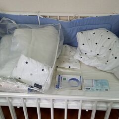 カトージ KATOJI ベビーベッド ベビーベット ソフィア（新生児-24ヶ月以内）＋布団７点セットの画像