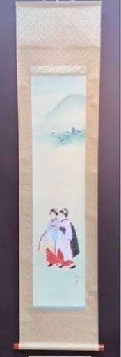 ◎夏の京都画◎本物　小西福年 『京舞子 』共箱 表装替済　極美品‼️