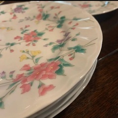 花柄プレート  平皿  5枚セットの画像