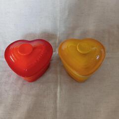 ルクルーゼ　ハート　ココット　2個セット　