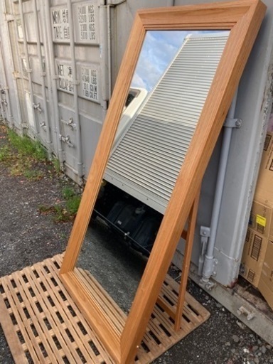 美品　ワイド自立式大型姿見　ミラー