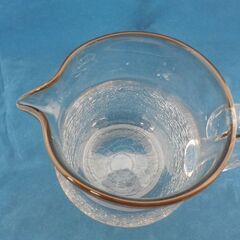 豊平硝子 ピッチャー 水差し ピンク系 高さ14cm 工芸 クラシックガラス 豊平ガラス 札幌 西岡店の画像