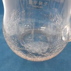 豊平硝子 ピッチャー 水差し ピンク系 高さ14cm 工芸 クラシックガラス 豊平ガラス 札幌 西岡店の画像