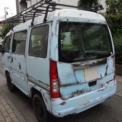 ★　最終値下げ　平成２１年式　サンバーディアスバン　純正ＣＤ・キーレス・ルーフキャリア付き　ビンテージ風 塗装　　★の画像