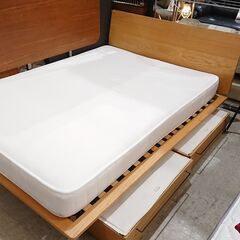 無印良品｜ヘッドボード｜収納付｜ダブルベッドの画像