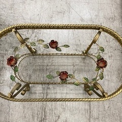 【愛品館 江戸川店】アンティーク調 ガラスセンターテーブル ID:158-012514-007の画像