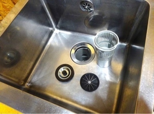 (961-0) 業務用 ステンレス 2槽シンク W900D450H800 中古品 二槽 2層 流し台 厨房 飲食店 お引き取りも歓迎 