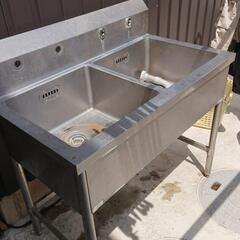 値下げ❗ステンレス２槽シンクの画像