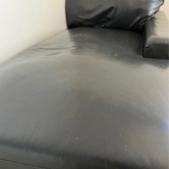 (取引中)Crastinaクラスティーナ ウルティマ カウチソファー　黒本革の画像