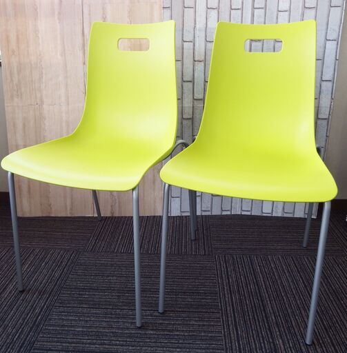 2脚セット KAWAJUN タルダチェア イエロー グリーン TALDA CHAIR ダイニングチェア 椅子