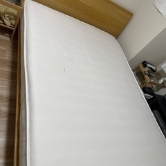 無印良品 ダブルベッド（マットレス、ベッド下収納、ヘッドボード付）