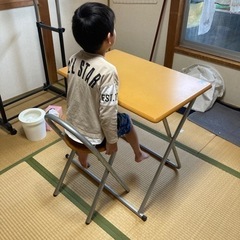 【受付終了】簡易学習机　折りたたみ　