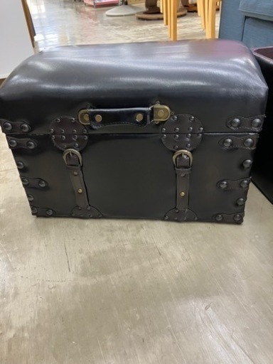 大川家具?チェアの中にはミニ宝箱?チェスト型ベンチチェア2836