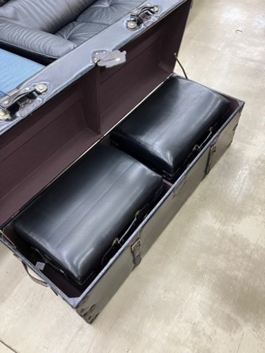 大川家具?チェアの中にはミニ宝箱?チェスト型ベンチチェア2836