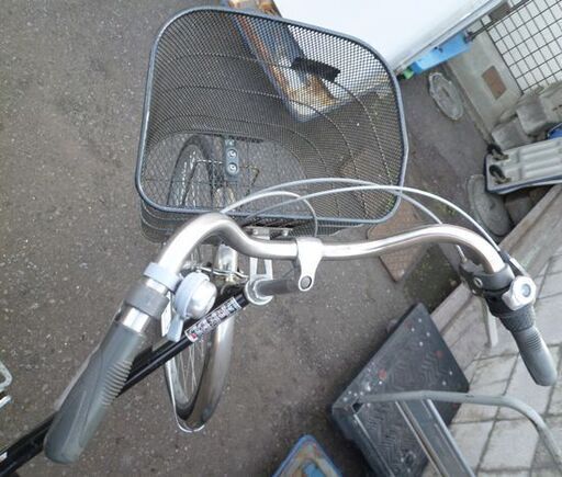 ※LEDライト欠品 自転車 27インチ 3段変速 カゴ 荷台付き 黒 ママチャリ シティサイクル 札幌 北20条店 