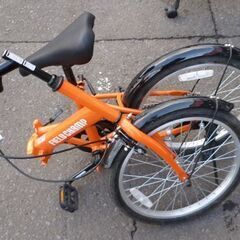 ライト欠品 折りたたみ自転車 20インチ オレンジ FIELD CHAMP