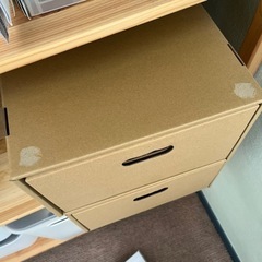 7/10まで 無印良品 ダンボール収納ケース 引出式 深型 6個の画像