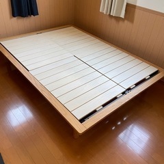 美品 無印良品 ベッドフレーム ダブル 組み立て式
