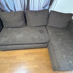 ニトリ　ノアーク　ソファー　ブラウン　ソファーベッド　カウチタイプ　収納の画像