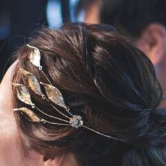 バックカチューシャ　ゴールドの画像