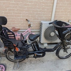 子供乗せ前後チャイルドシート電動自転車　