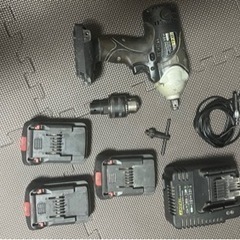 電動インパクトレンチ　作動確認済み　バッテリー3個