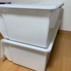 ※再値下げ　収納ケース　2段セット　クリアの画像