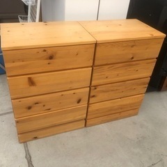 無印良品 パイン材4段チェスト 2個セット 横幅56cm奥行40...