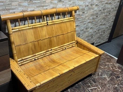 梅里竹芸　竹製　3人掛け　長椅子　竹ソファー　ベンチ・椅子　宮崎竹工芸