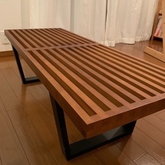 ネルソンベンチ リプロダクト　ガラス天板付き　テーブル