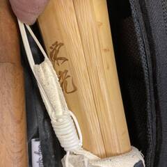 栄光 竹刀 2本 赤樫 木刀 ケース付き 剣道 武道 記名有りの画像