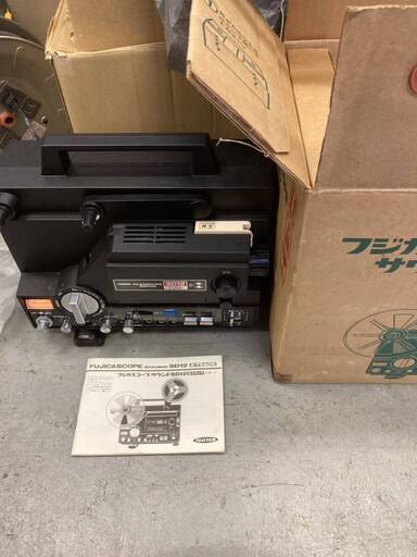 FUJICASCOPE SOUND SD12 8ミリ 映写機 通電のみ確認 昭和レトロ 元箱 フジカスコープ サウンド 8ミリ映写機