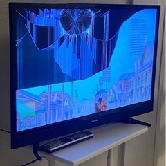 画面割れ テレビ 32型 カード抜き
