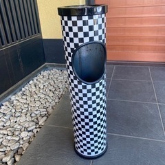 灰皿付きゴミ缶
